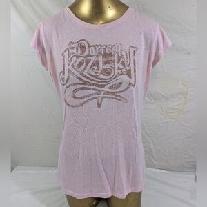 Darren Kozelsky Pink Concert Tee Size Large